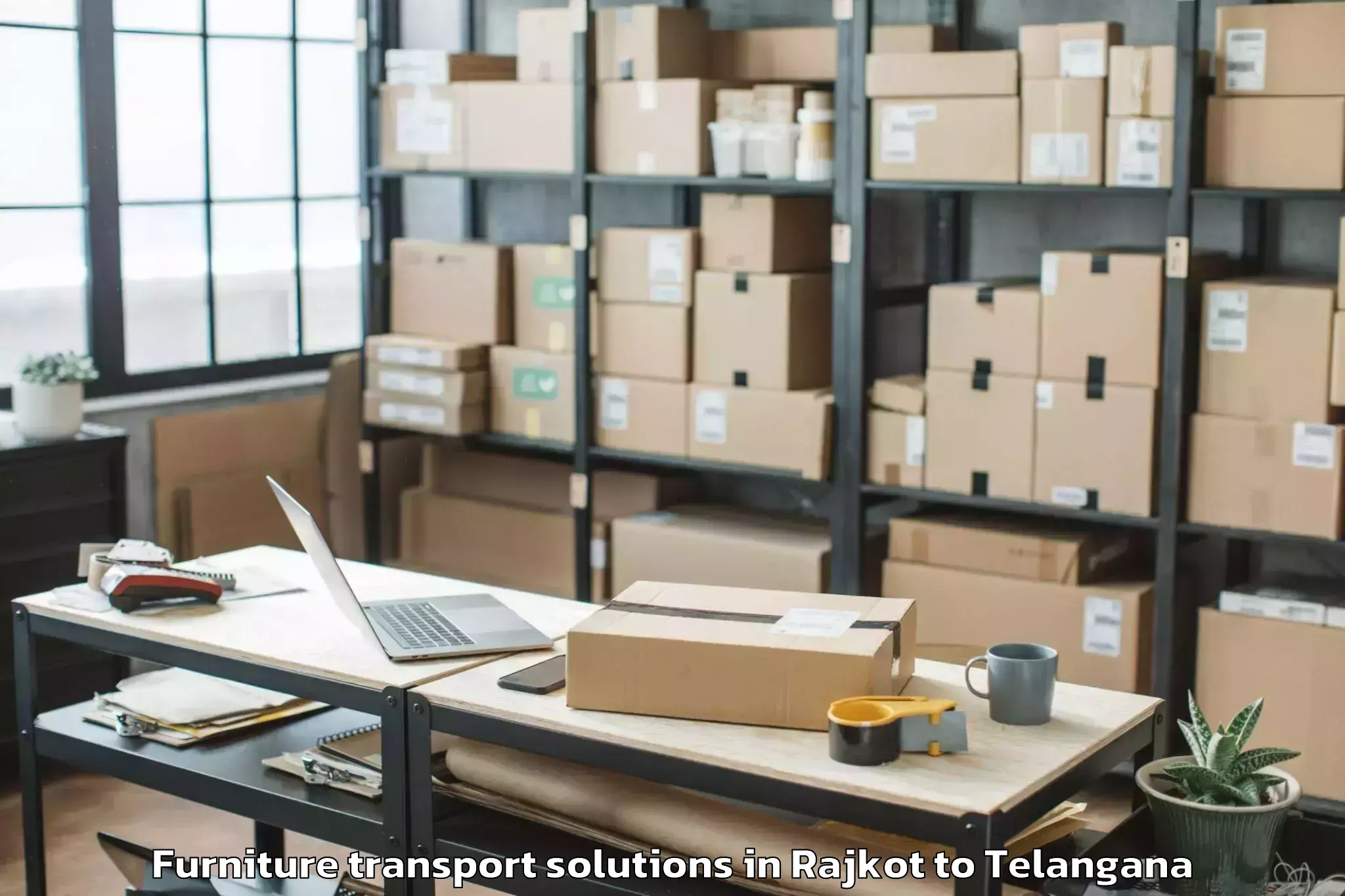 Book Rajkot to Metpally Furniture Transport Solutions Online